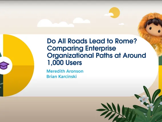 Opening slide of salesforce education summit presentation