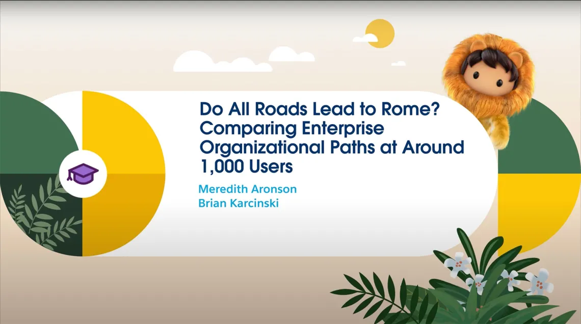 Opening slide of salesforce education summit presentation